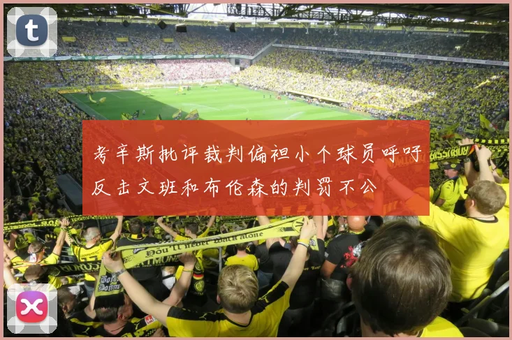 考辛斯批评裁判偏袒小个球员呼吁反击文班和布伦森的判罚不公